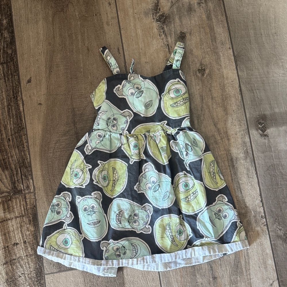 Wild rich kids Disney monsters inc sketch tie back dress